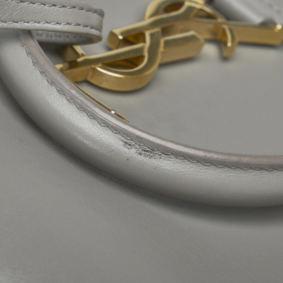 Saint Laurent Monogram Cabas Handbag Leather Gray - Picture 4 of 8